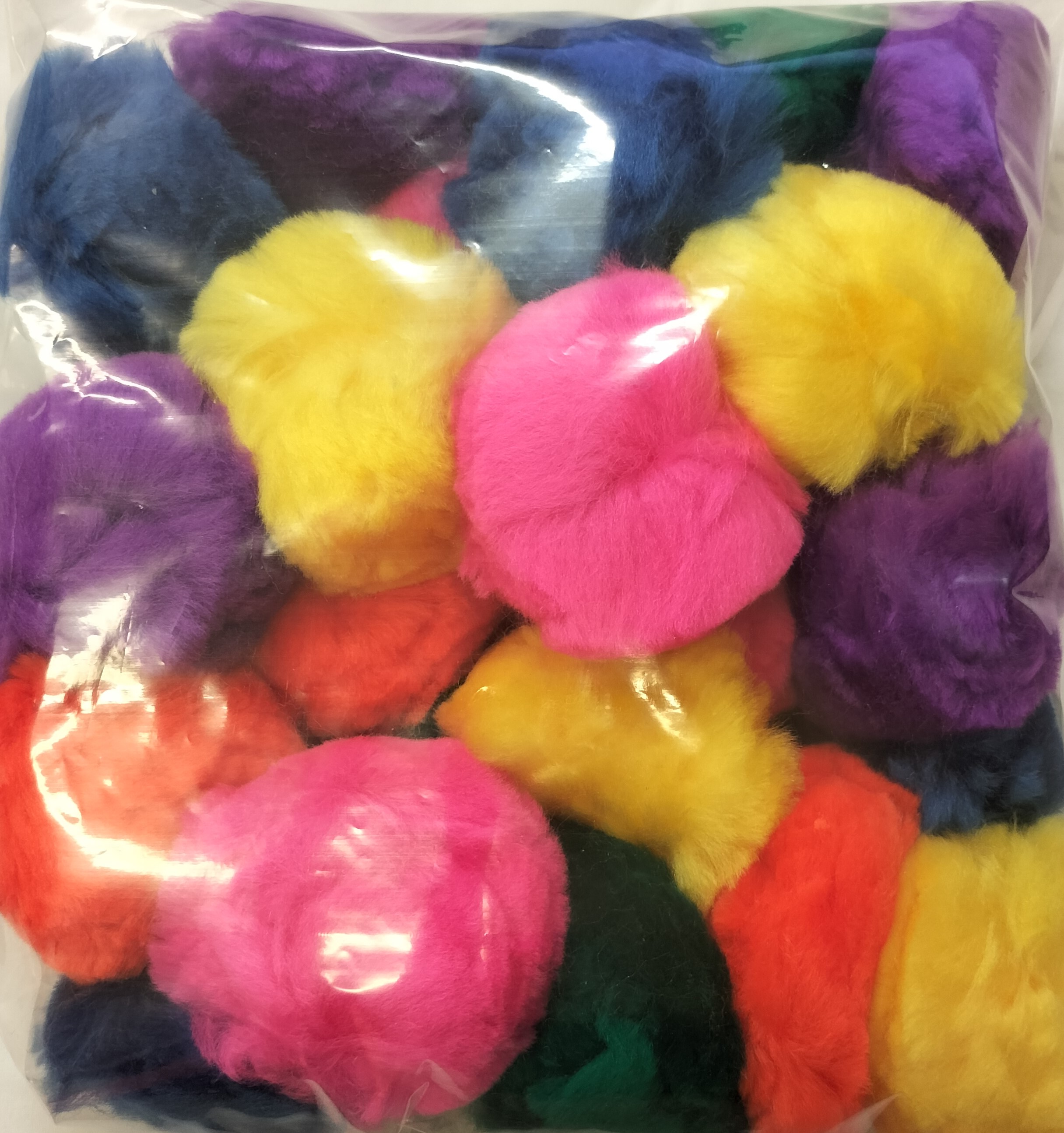 Pompoms Giant Bright 6cm, Pk24 (6 Cols)